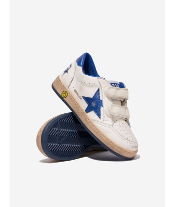 Golden Goose Boys Leather Ballstar Trainers in White de France