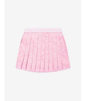 Versace Girls Barocco Pleated Skirt in Pink Economisez 