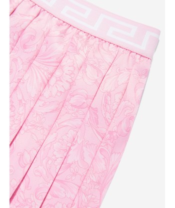 Versace Girls Barocco Pleated Skirt in Pink Economisez 