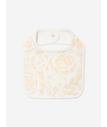 Versace Baby Barocco Bib in White chez Cornerstreet bien 