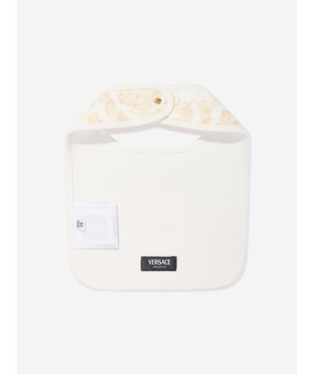 Versace Baby Barocco Bib in White chez Cornerstreet bien 