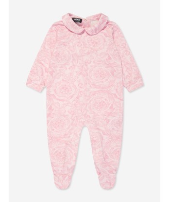 Versace Baby Girls Barocco Babygrow Gift Set in Pink Véritable concentré