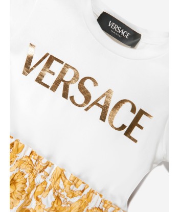 Versace Baby Girls Barocco Logo Jersey Dress in Gold Economisez 