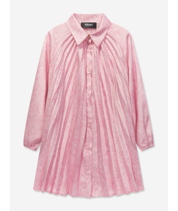 Versace Girls Barocco Shirt Dress in Pink Paris Déstockage Promo