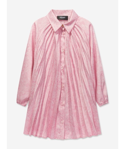 Versace Girls Barocco Shirt Dress in Pink Paris Déstockage Promo