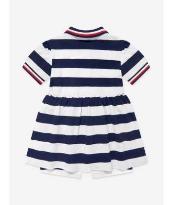 Versace Baby Girls Striped Medusa Logo Dress in Navy 2 - 3 jours ouvrés.