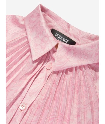 Versace Girls Barocco Shirt Dress in Pink Paris Déstockage Promo