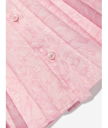 Versace Girls Barocco Shirt Dress in Pink Paris Déstockage Promo