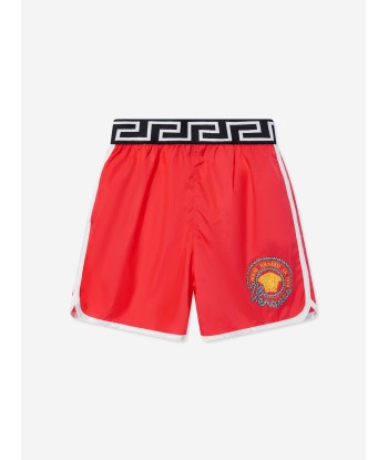 Versace Boys Anchor Crest Swim Shorts in Red votre restaurant rapide dans 