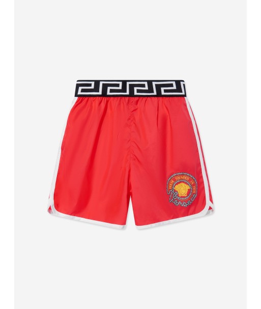 Versace Boys Anchor Crest Swim Shorts in Red votre restaurant rapide dans 