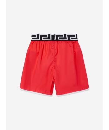 Versace Boys Anchor Crest Swim Shorts in Red votre restaurant rapide dans 