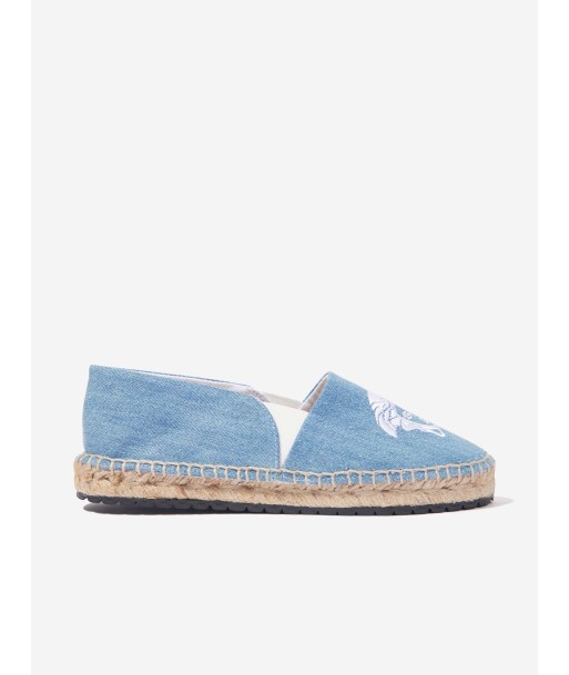 Versace Kids Denim Medusa Espadrilles in Blue À commander