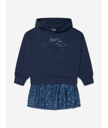 Versace Girls Medusa Sweater Dress in Navy Jusqu'à 80% De Réduction