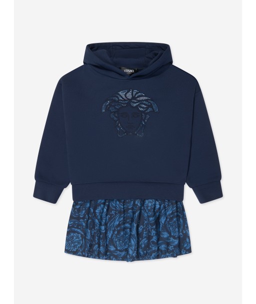 Versace Girls Medusa Sweater Dress in Navy Jusqu'à 80% De Réduction