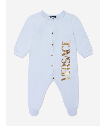 Versace Baby Boys Logo Babygrow Gift Set in Blue vente chaude votre 