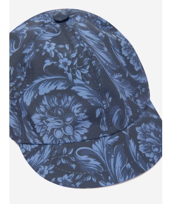 Versace Boys Baroque Print Cap in Navy offre 