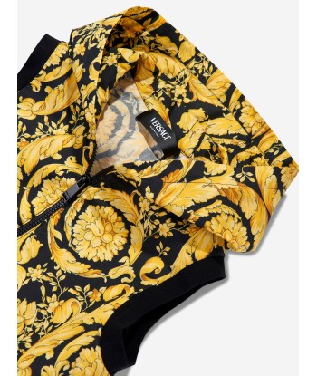 Versace Girls Barocco Print Playsuit in Gold 2024