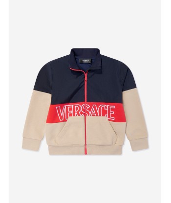 Versace Boys Logo Zip Up Top in Multicolour En savoir plus