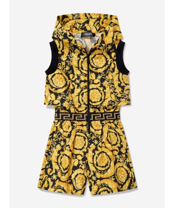 Versace Girls Barocco Print Playsuit in Gold 2024