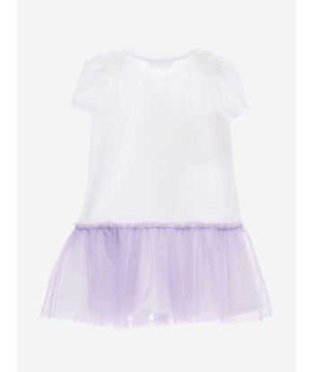 Monnalisa Girls Princess Jersey Dress in White le concept de la Pate a emporter 