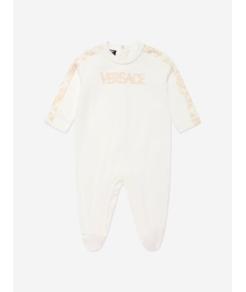 Versace Baby Barocco Bodysuit Gift Set in White Profitez des Offres !