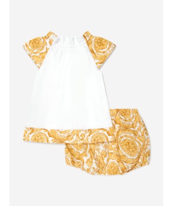 Versace Baby Girls Barocco Dress Wirth Knickers in Gold Venez découvrir notre 