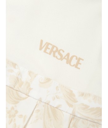 Versace Baby Barocco Logo Romper in Beige votre