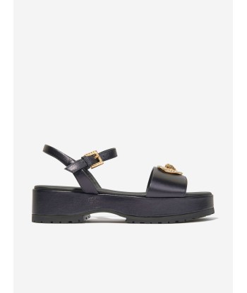 Versace Girls Medusa Heart Sandals in Black shop