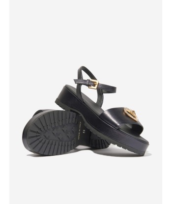 Versace Girls Medusa Heart Sandals in Black shop