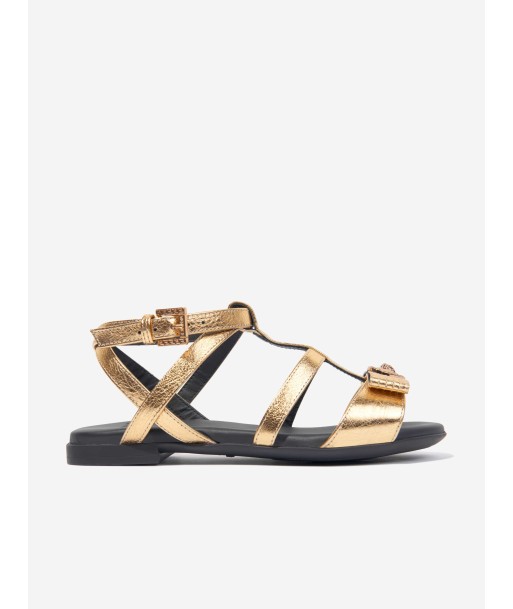 Versace Girls Medusa Heart Sandals in Gold de la marque