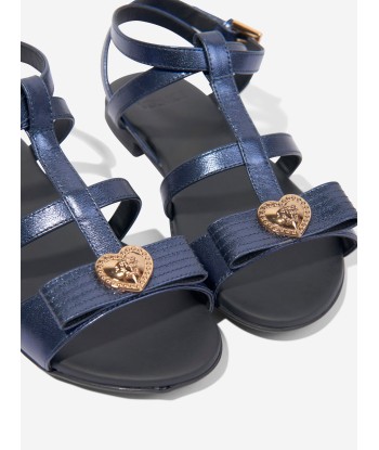 Versace Girls Medusa Heart Sandals in Navy Profitez des Offres !