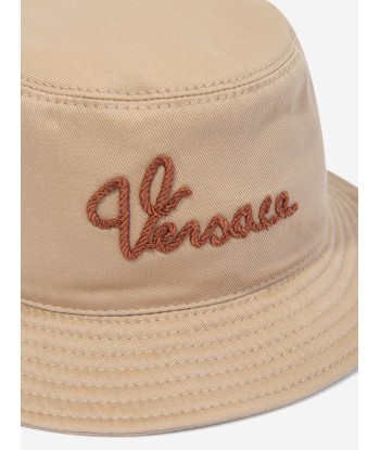 Versace Kids Logo Bucket Hat in Beige ouvre sa boutique