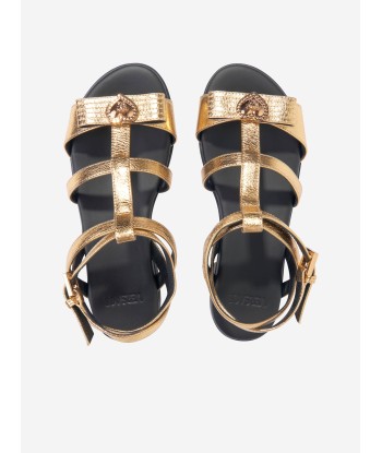 Versace Girls Medusa Heart Sandals in Gold de la marque