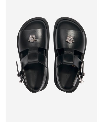 Versace Kids Leather Medusa Sandals in Black france