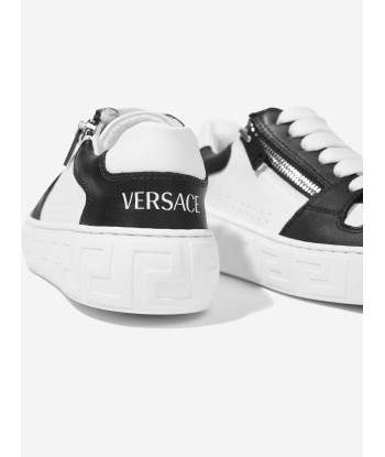 Versace Kids La Greca Trainers in White la livraison gratuite