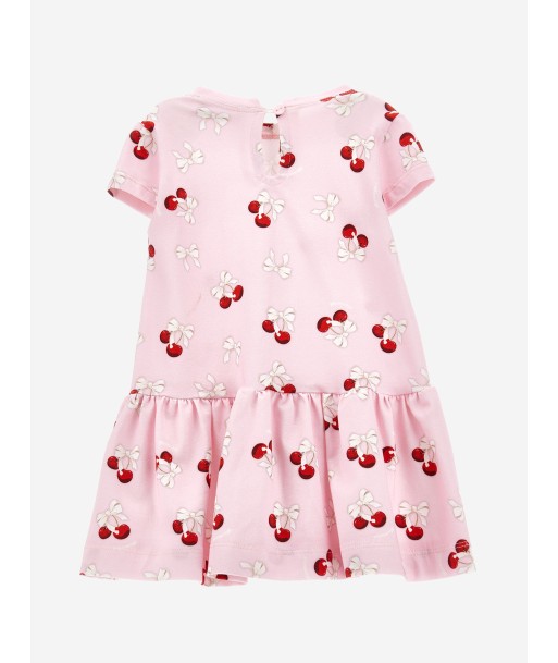 Monnalisa Baby Girls Cherries Jersey Dress in Pink pas cheres