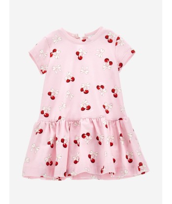 Monnalisa Baby Girls Cherries Jersey Dress in Pink pas cheres