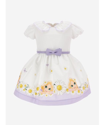 Monnalisa Baby Girls Princess Dress in White pas cher