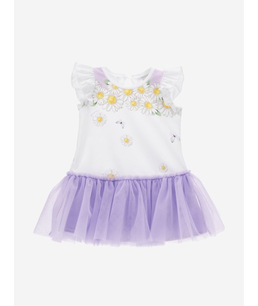 Monnalisa Baby Girls Daisy Dress in White prix