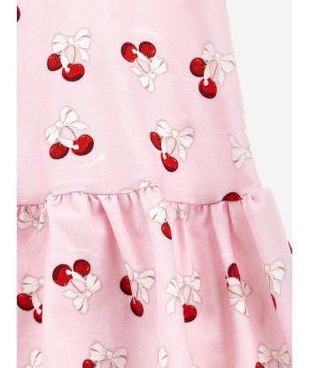 Monnalisa Baby Girls Cherries Jersey Dress in Pink pas cheres