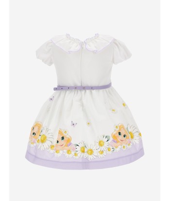 Monnalisa Baby Girls Princess Dress in White pas cher