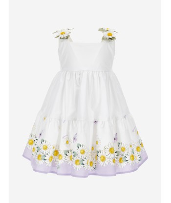 Monnalisa Baby Girls Daisy Sundress in White Comparez et commandez 