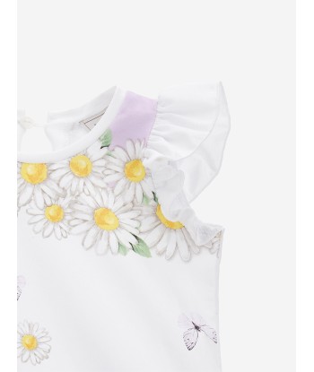 Monnalisa Baby Girls Daisy Dress in White prix