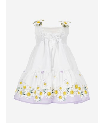 Monnalisa Baby Girls Daisy Sundress in White Comparez et commandez 